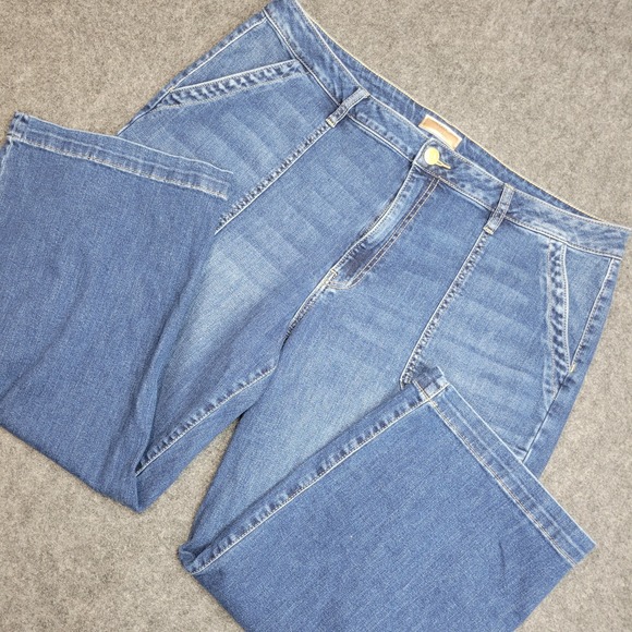 Kut from the Kloth Denim - Kut From The Kloth Jeans Womens 20W Blue Denim Boho Charlotte High Rise Wide Leg